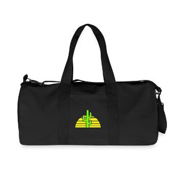 Cactus Sun Prickly Night Desert Sunset - Recycled Canvas Sports Bag by Stanley/Stella - black - Front