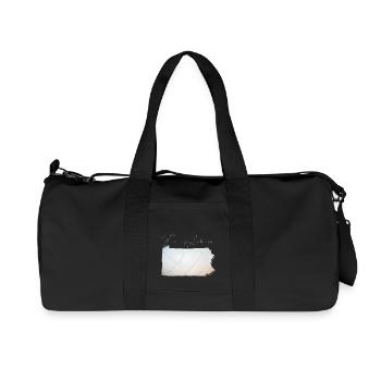 Volleyball in the Pennsylvania State Map PA - Recycled Canvas Sports Bag by Stanley/Stella - black - Front