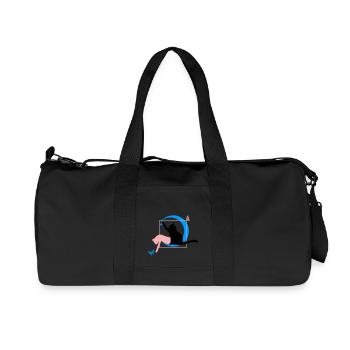 Le chat style Léonard de Vinci avec cœur - Sac de sport en toile recyclée Stanley/Stella - noir - Devant