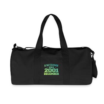 Geburtstag Dezember 2001 - Geschenk Dezember 2001 - Recycelte Canvas-Sporttasche von Stanley/Stella - Schwarz - Vorne
