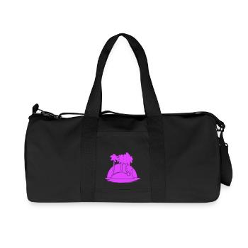 Palm Trees Island Beach Holiday Sun Sea Beautiful Evening - Recycled Canvas Sports Bag by Stanley/Stella - black - Front