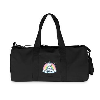 Alice Name First Name Unicorn Cat - Recycled Canvas Sports Bag by Stanley/Stella - black - Front