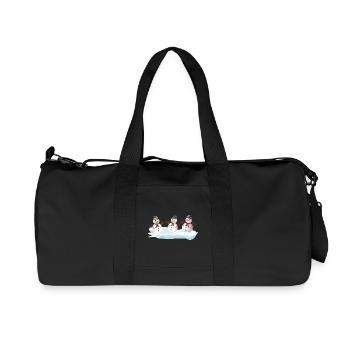 Bonhommes de neige - Snowman Christmas squad - Sac de sport en toile recyclée Stanley/Stella - noir - Devant