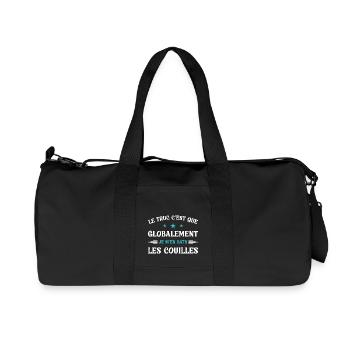 The thing is that I don't give a damn - Recycled Canvas Sports Bag by Stanley/Stella - black - Front