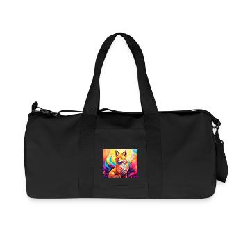 cute fox #fox #cute - Recycled Canvas Sports Bag by Stanley/Stella - black - Front