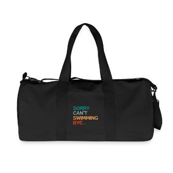 Sorry can't swimming bye - Schwimmhumor - Recycelte Canvas-Sporttasche von Stanley/Stella - Schwarz - Vorne