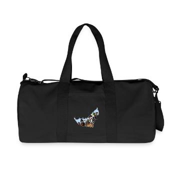 (UAE) Emirates Map Framed Horse Racing - Recycled Canvas Sports Bag by Stanley/Stella - black - Front