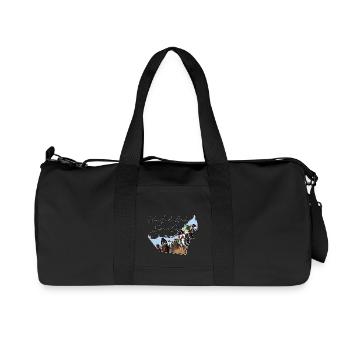 (UAE) Emirates Map Framed Horse Racing EN - Recycled Canvas Sports Bag by Stanley/Stella - black - Front