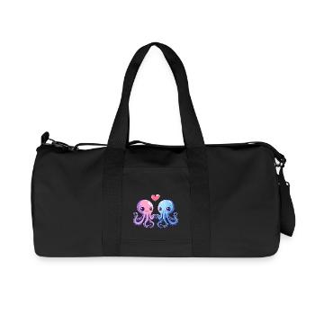 Couple de pieuvres Amour Saint Valentin - Sac de sport en toile recyclée Stanley/Stella - noir - Devant