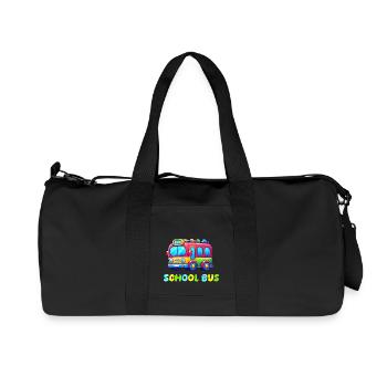 bus schule - Recycelte Canvas-Sporttasche von Stanley/Stella - Schwarz - Vorne