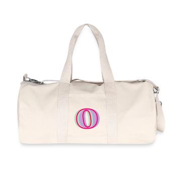 Multicolored letter o - Recycled Canvas Sports Bag by Stanley/Stella - natural - Front