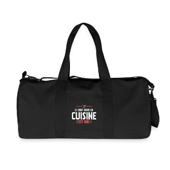 Le chef dans la cuisine c'est bibi ! - Tablier - Sac de sport en toile recyclée Stanley/Stella - noir - Devant