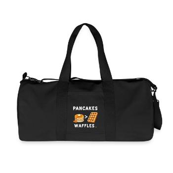 Pfannkuchen über Waffeln - Recycelte Canvas-Sporttasche von Stanley/Stella - Schwarz - Vorne