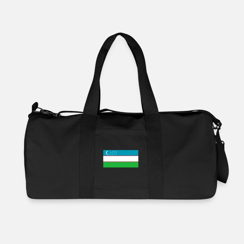 Usbekistan - Recycelte Canvas-Sporttasche von Stanley/Stella - Schwarz