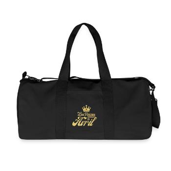 Königinnen werden im April geboren goldener Glitzer - Recycelte Canvas-Sporttasche von Stanley/Stella - Schwarz - Vorne