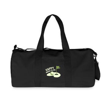 Happy Birdie To Me Golfer Golf - Recycelte Canvas-Sporttasche von Stanley/Stella - Schwarz - Vorne