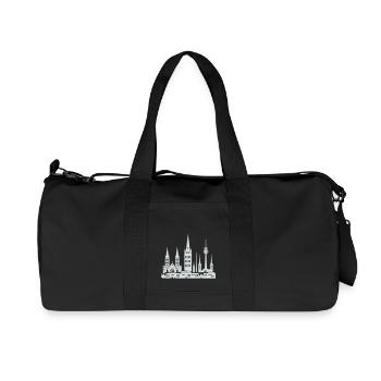 bonn skyline - Recycelte Canvas-Sporttasche von Stanley/Stella - Schwarz - Vorne