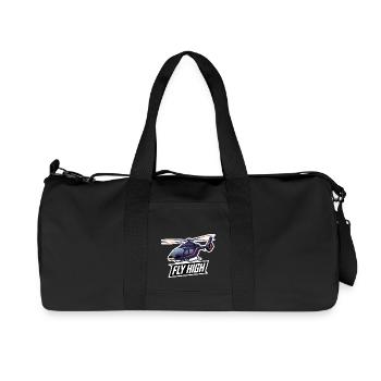 HELICOPTER, FLY HIGH - Recycled Canvas Sports Bag by Stanley/Stella - black - Front