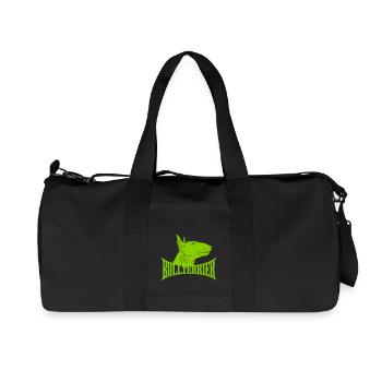 Bull Terrier Head with Lettering - Recycled Canvas Sports Bag by Stanley/Stella - black - Front