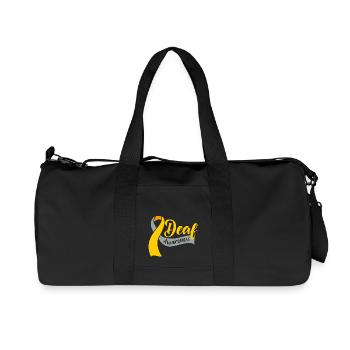 Taub Taubheit Deaf Gebärdensprache - Recycelte Canvas-Sporttasche von Stanley/Stella - Schwarz - Vorne