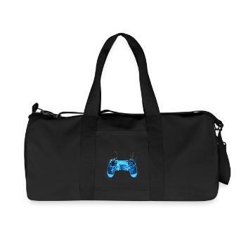 Gaming Controller Flashes Cool Gamer Gift - Recycled Canvas Sports Bag by Stanley/Stella - black - Front