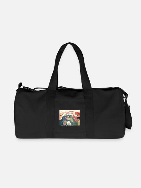 Happy Birthday Dinosaurs - Recycelte Canvas-Sporttasche von Stanley/Stella - Schwarz