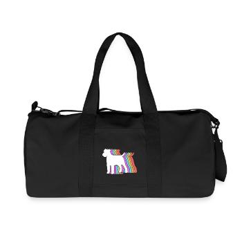 Airedale Terrier - Sac de sport en toile recyclée Stanley/Stella - noir - Devant