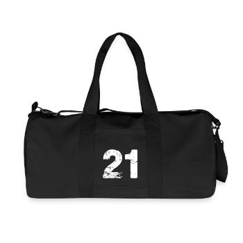 21 - Recycled Canvas Sports Bag by Stanley/Stella - black - Front