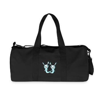 2 Bunnies Ghost Ghost Haunting Halloween Creepy - Recycled Canvas Sports Bag by Stanley/Stella - black - Front
