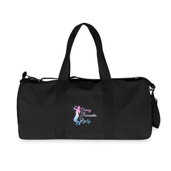 Crazy Karaoke Lady Singer Singing - Recycelte Canvas-Sporttasche von Stanley/Stella - Schwarz - Vorne