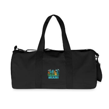 miami stadt - Recycelte Canvas-Sporttasche von Stanley/Stella - Schwarz - Vorne