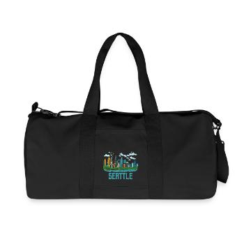 seattle stadt - Recycelte Canvas-Sporttasche von Stanley/Stella - Schwarz - Vorne