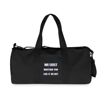 We Exist - Transgender Flag - Recycled Canvas Sports Bag by Stanley/Stella - black - Front