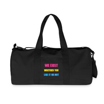We Exist - Pansexual Flag - Recycled Canvas Sports Bag by Stanley/Stella - black - Front