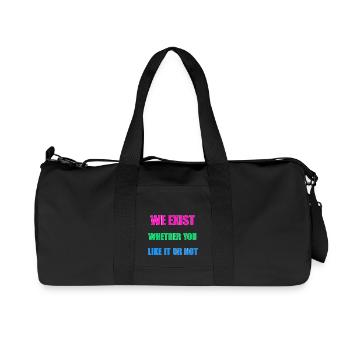 We Exist - Polysexual Flag - Recycled Canvas Sports Bag by Stanley/Stella - black - Front