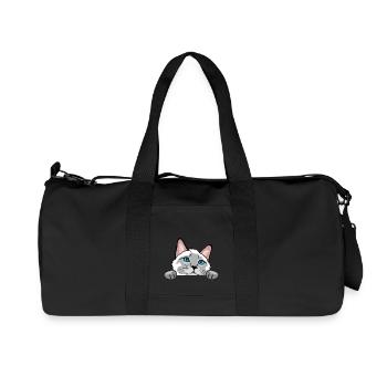 Neugierige Siamkatze - Recycelte Canvas-Sporttasche von Stanley/Stella - Schwarz - Vorne