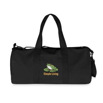 LES CRAPAUDS, LA VIE SIMPLE - Sac de sport en toile recyclée Stanley/Stella - noir - Devant