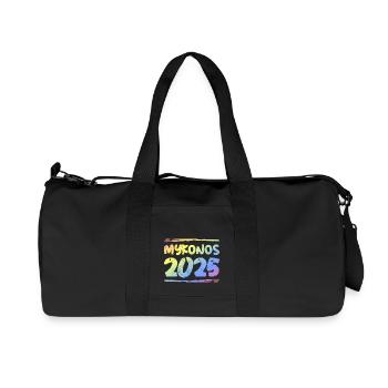 Mykonos 2025 Colorful - Recycled Canvas Sports Bag by Stanley/Stella - black - Front