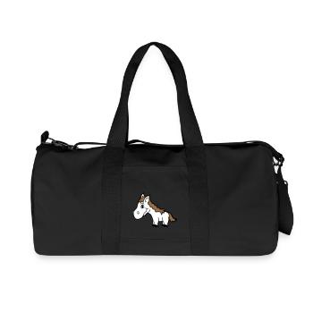 Pferd Süß Pony Fohlen Pferdemädchen Niedlich Comic - Recycelte Canvas-Sporttasche von Stanley/Stella - Schwarz - Vorne