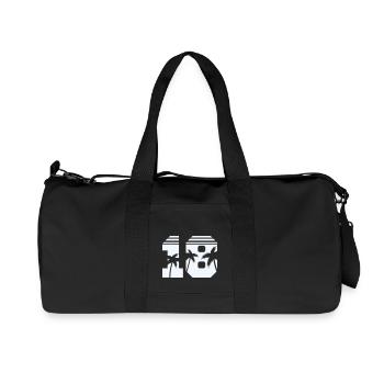 18 palmiers - Sac de sport en toile recyclée Stanley/Stella - noir - Devant