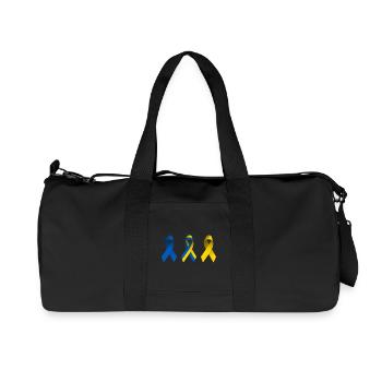 Un signe de paix pour l’Ukraine - Sac de sport en toile recyclée Stanley/Stella - noir - Devant