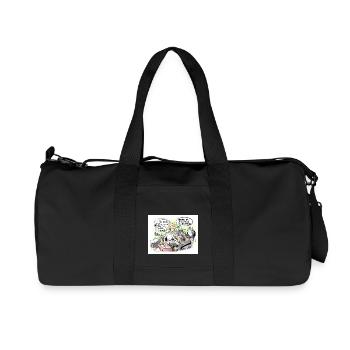 secrétaire, trop à faire - Sac de sport en toile recyclée Stanley/Stella - noir - Devant