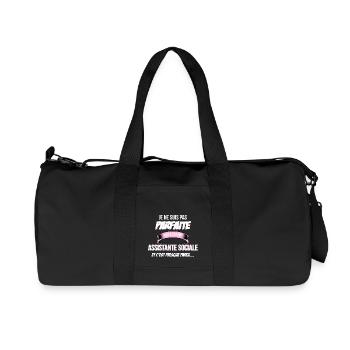 Assistante sociale cadeau humour - Sac de sport en toile recyclée Stanley/Stella - noir - Devant