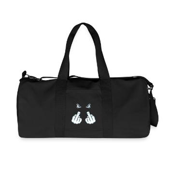 The Finger (Fuck Off / Fuck You) - Recycled Canvas Sports Bag by Stanley/Stella - black - Front