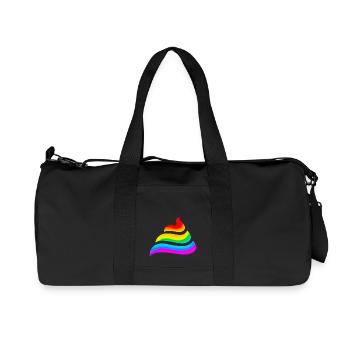 Unicorn, shit, crap, Festival, Rainbow party - Recycled Canvas Sports Bag by Stanley/Stella - black - Front