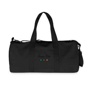 BONNE FÊTE. FÊTE DES MÈRES. FÊTE DES PÈRES. FÊTE - Sac de sport en toile recyclée Stanley/Stella - noir - Devant