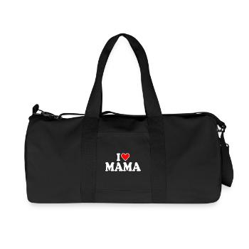 I love mama - Sac de sport en toile recyclée Stanley/Stella - noir - Devant