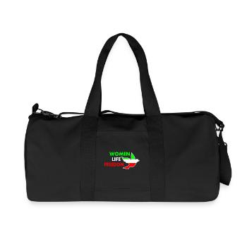 Women life freedom - Recycled Canvas Sports Bag by Stanley/Stella - black - Front