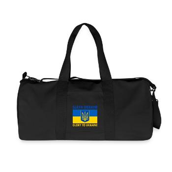 Slava ukraini - Recycelte Canvas-Sporttasche von Stanley/Stella - Schwarz - Vorne