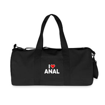 I love anal - Recycelte Canvas-Sporttasche von Stanley/Stella - Schwarz - Vorne